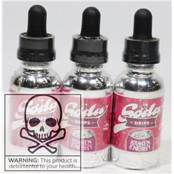 3 BOTTLES OF SODA DRIPS KRAKEN ENERGY 1.5MG OF