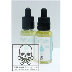 2 BOTTLES OF COOL VANILLA METHOL CRAFT SALTS