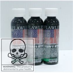 3 BOTTLES OF FLAWLESS CANT STOP 4MG NICOTINE BY