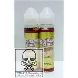 2 BOTTLES OF GRAHAM SLAM GOLDEN SLAM, 3MG NICOTINE