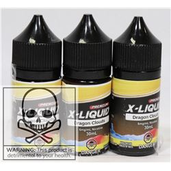 3 BOTTLES OF PREMIUM X-LIQUID DRAGON CLOUDS 6MG
