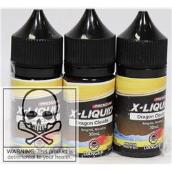 3 BOTTLES OF PREMIUM X-LIQUID DRAGON CLOUDS 6MG