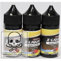 3 BOTTLES OF PREMIUM X-LIQUID DRAGON CLOUDS 6MG