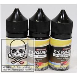 3 BOTTLES OF PREMIUM X-LIQUID DRAGON CLOUDS 6MG