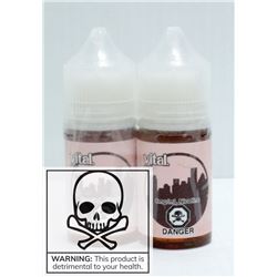 2 BOTTLES OF VITAL BCD 6MG NICOTINE, 30ML PER