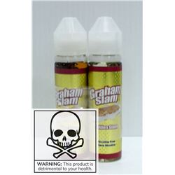 2 BOTTLES OF GRAHAM SLAM GOLDEN SLAM 0MG NICOTINE