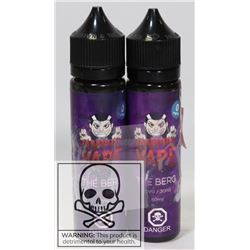 2 BOTTLES OF VAMPIRE VAPE THE BERG 0MG OF NICOTINE