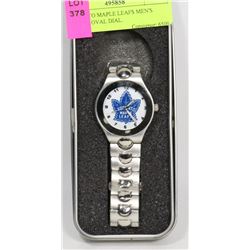 TORONTO MAPLE LEAFS MEN'S WATCH OVAL DIAL.