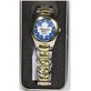Image 1 : TORONTO MAPLE LEAFS MEN'S WATCH GOLD COLOR STRAP.