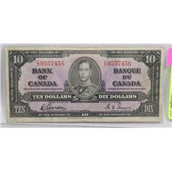 CANADIAN 1937 TEN DOLLAR BILL