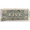 Image 2 : 1864 CONFEDERATE $5 DOLLAR BILL