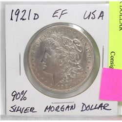 1921-D  MORGAN SILVER DOLLAR