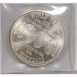 WORLD TRADE AND COMMERCE .999 SILVER TROY OUNCE