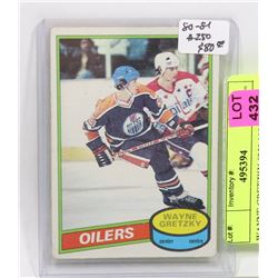 WAYNE GRETZKY #250 1980-81 O-PEE-CHEE2ND YEAR CARD