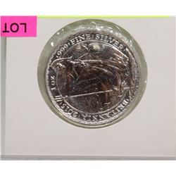 BRITISH 2015 TROY OUNCE SILVER ROUND.