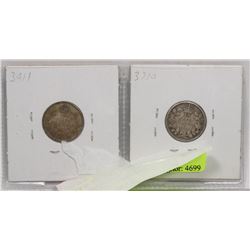 1913 & 1918 KING GEORGE V SILVER DIMES