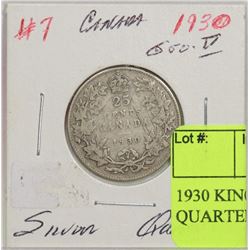 1930 KING GEORGE V  SILVER QUARTER