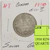Image 1 : 1930 KING GEORGE V  SILVER QUARTER