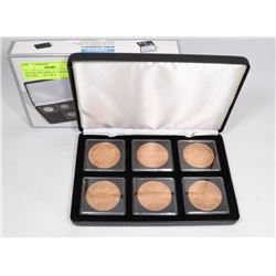 2014 SILVER SHIELD 1 OZ COPPER ROUNDS  ~  SET OF 6