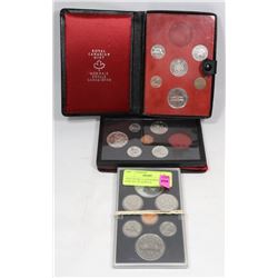 1979,1975,1973  UNCIRCULATED COIN SETS IN ACRYLIC