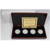 Image 1 : SET OF 4 SILVER DOLLARS IN RCM DISPLAY BOX    1958
