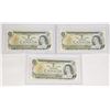 Image 1 : 1973 LAWSON & BOUEY $1 BILLS (3) UNCIRCULATED IN