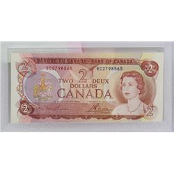 1974 LAWSON & BOUEY $2 BILL UNCIRCULATED SERIAL #