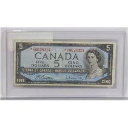 1954 CANADIAN $5 BEATTIE & RASMINSKY REPLACEMENT