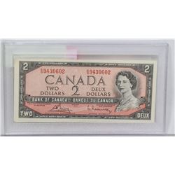 1954 CANADIAN $2 BOUEY & RASMINSKY SERIAL NUMBER