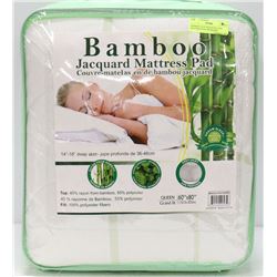 BAMBOO QUILTED QUEEN SIZE MATTRESS PAD WITH DEEP