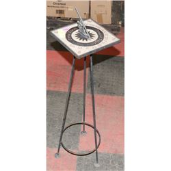 3FT HAND MADE METAL / TILE SUNDIAL GARDEN