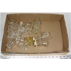 FLAT OF SHOT GLASSES INCL. 22K GOLD RIM ONES