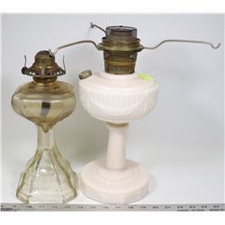 2 OIL LAMPS "QUEEN MARY" AND "ALADIN" MODEL B