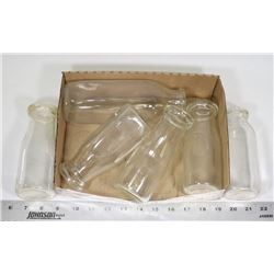 6 OLD MINI MILK BOTTLES CANADIAN