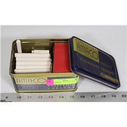 TIN AND SET OF AMACO CRAYONS COMPLETE