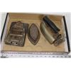 Image 1 : 2 OLD IRONS &  ONE BASE