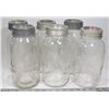Image 1 : 6 VINTAGE CANADIAN CANNING JARS W LIDS