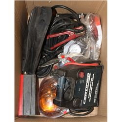 BOX CONTAINING: 12V COMPRESSOR, 12V PORTABLE CHARG
