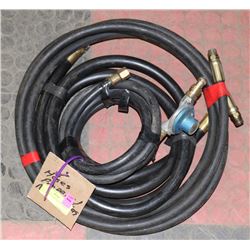 LOT OF 3 PROPANE HOSE, VARIOUS LENGTHS