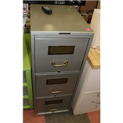 HEAVY METAL 3 DRAWER FILING CABINET
