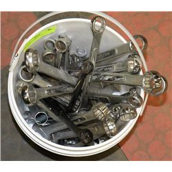 BUCKET OF WRENCHES. TOOLS