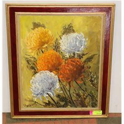 ESTATE FRAMED OIL ON CANVAS 25" X 21"