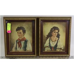PAIR OF ORNATE FRAMED ESTATE PICTURES