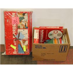 BOX AND BUNDLE OF VINTAGE BOARD GAMES