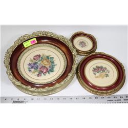 LOT OF 3 VINTAGE FRAMED PETITPOINT PICTURES