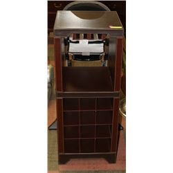 FAUX LEATHER GLASS WINE RACK STAND. & STORAGE
