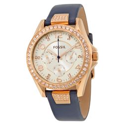 NEW FOSSIL TRIPLE CHRONO ROSE-GOLD BEZEL MSRP$205