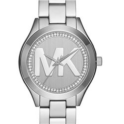 NEW MICHAEL KORS MINI RUNWAY SILVER DIAL MSRP $315