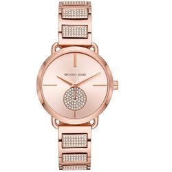 NEW MICHAEL KORS ROSE GOLD TONE WATCH MSRP $415