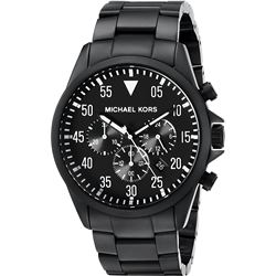 NEW ALL BLACK MICHAELKORS TRIPLE CHRONO MSRP $389